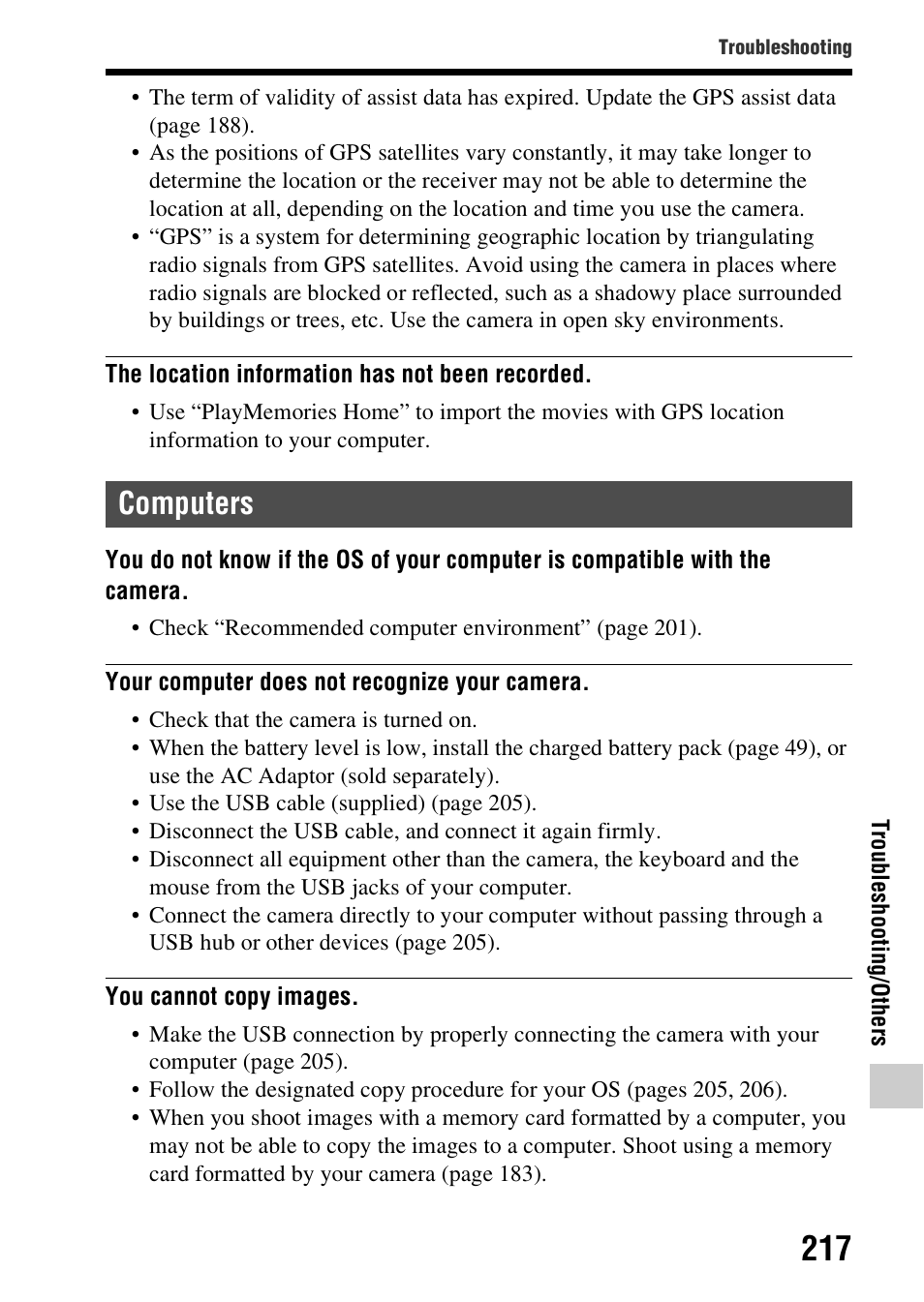 Computers | Sony SLT-A99V User Manual | Page 217 / 245