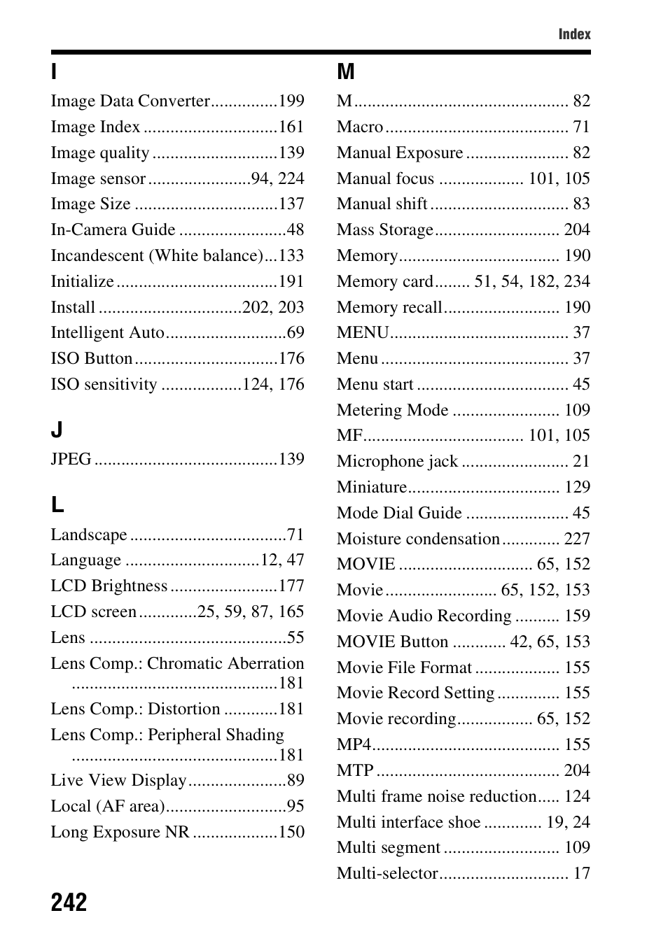 Sony SLT-A99V User Manual | Page 242 / 245