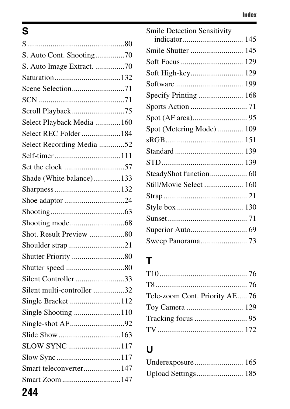 Sony SLT-A99V User Manual | Page 244 / 245