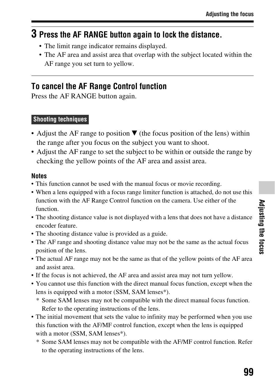 Sony SLT-A99V User Manual | Page 99 / 245