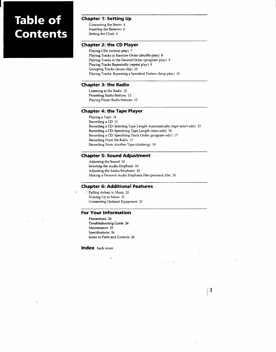 Sony MHC-331 User Manual | Page 3 / 28