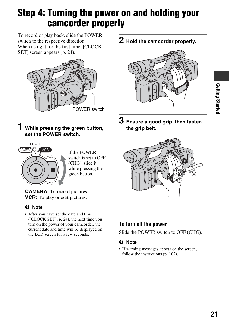 Sony HDR-FX7 User Manual | Page 21 / 131