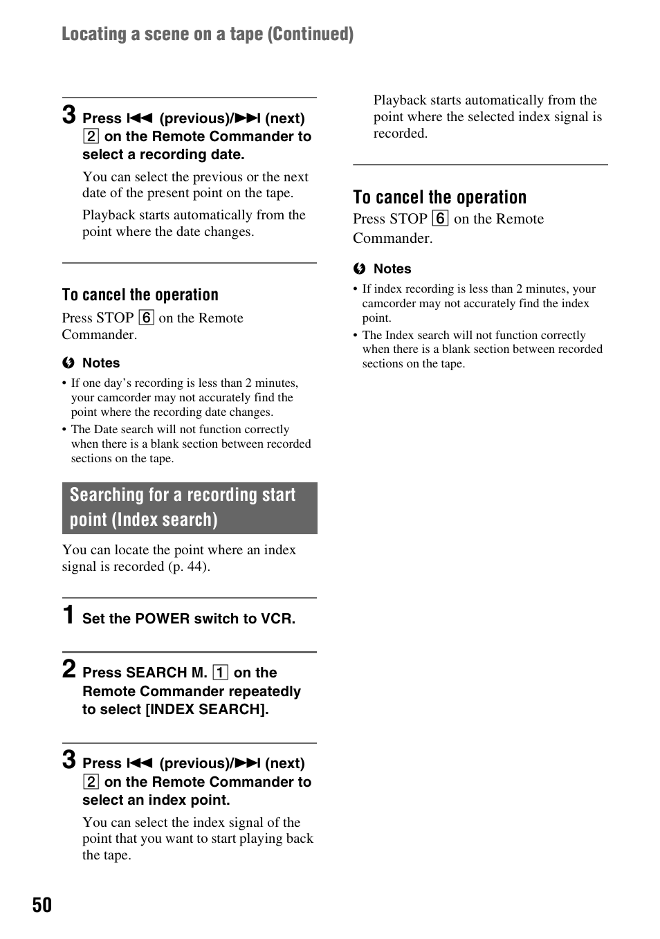 R (p. 50) | Sony HDR-FX7 User Manual | Page 50 / 131