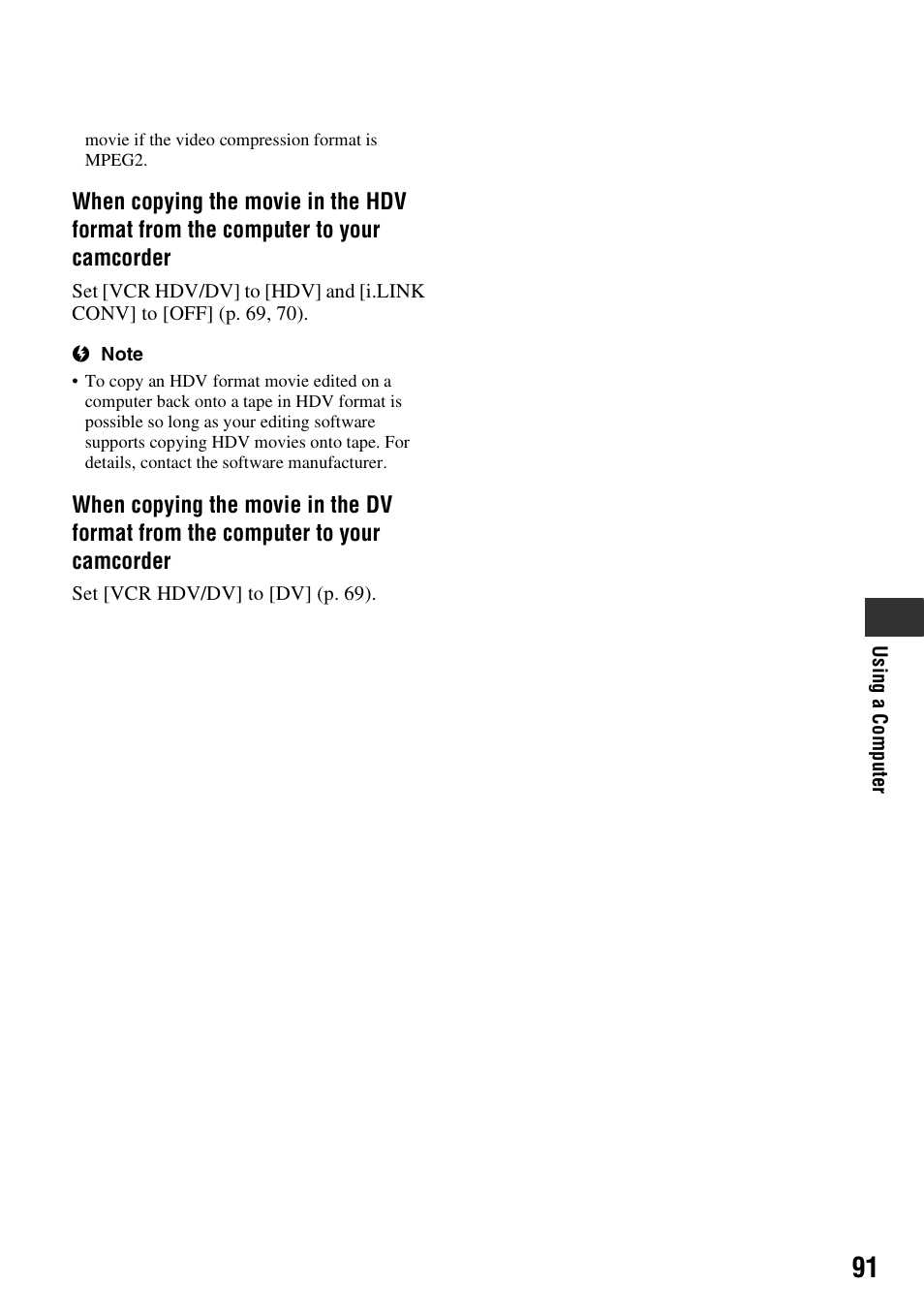 Sony HDR-FX7 User Manual | Page 91 / 131