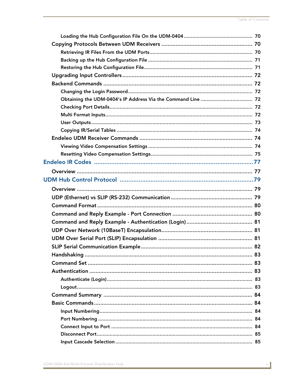 AMX UDM-0404 User Manual | Page 11 / 106
