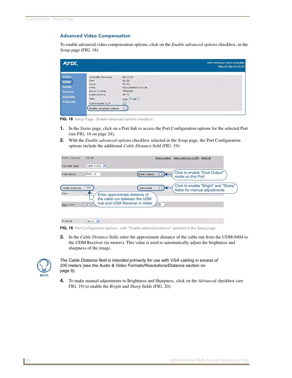 Advanced video compensation | AMX UDM-0404 User Manual | Page 38 / 106