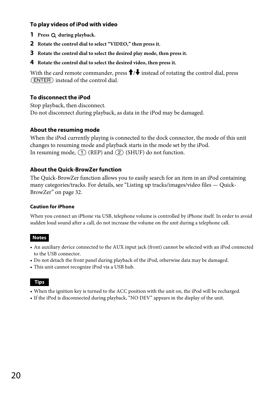 Sony MEX-DV1700U User Manual | Page 20 / 64