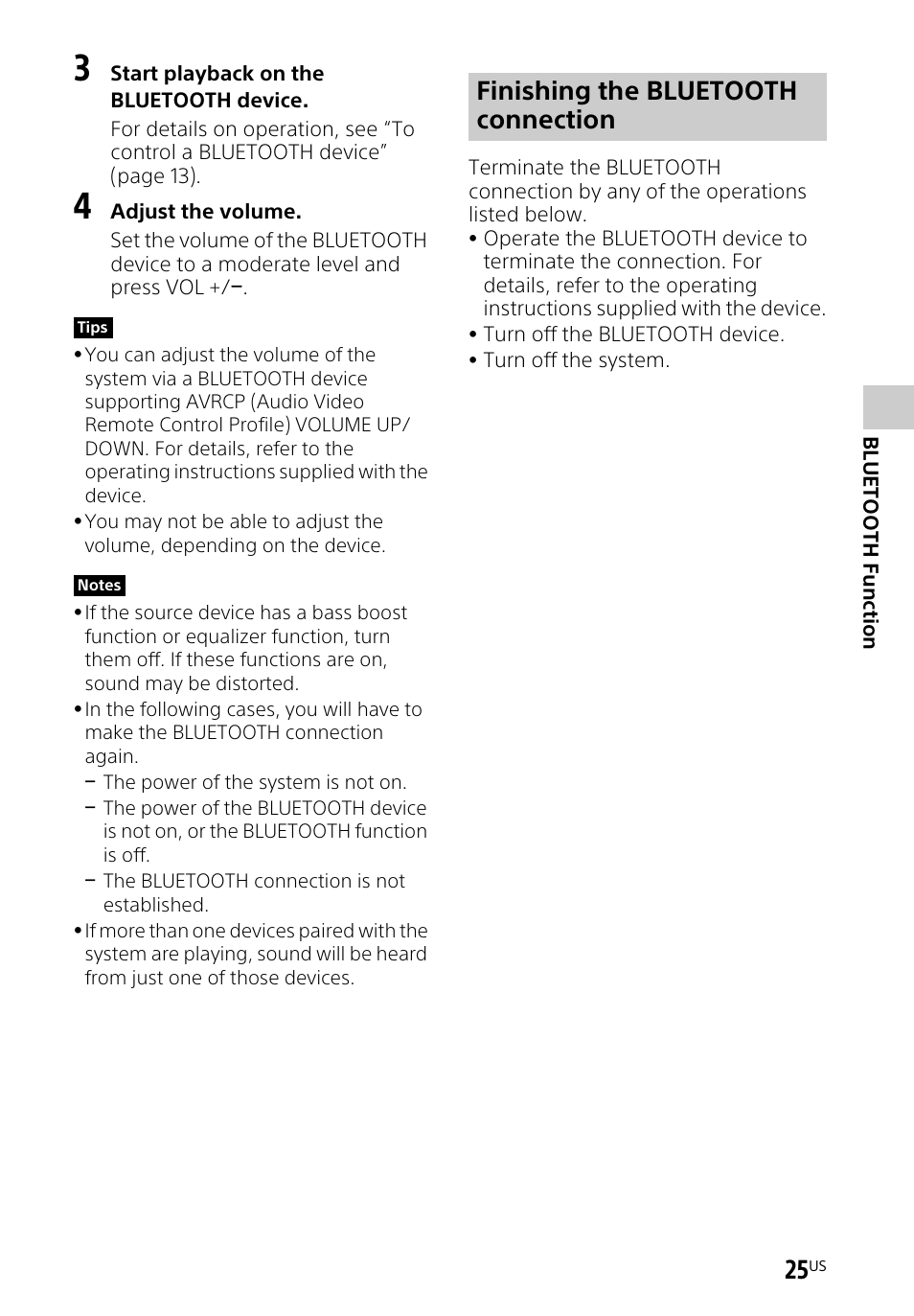 Finishing the bluetooth connection | Sony HT-CT660 User Manual | Page 25 / 112