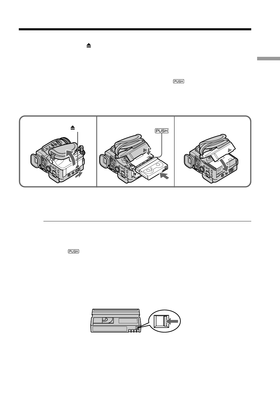 Step 3 inserting a cassette | Sony DCR-PC115 User Manual | Page 19 / 188