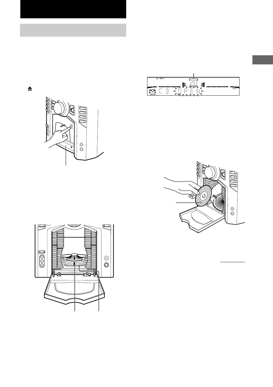 Cd/mp3 files, Loading a cd | Sony MHC-GS200 User Manual | Page 13 / 44
