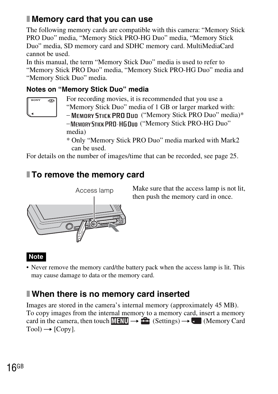 Sony DSC-TX7 User Manual | Page 16 / 64