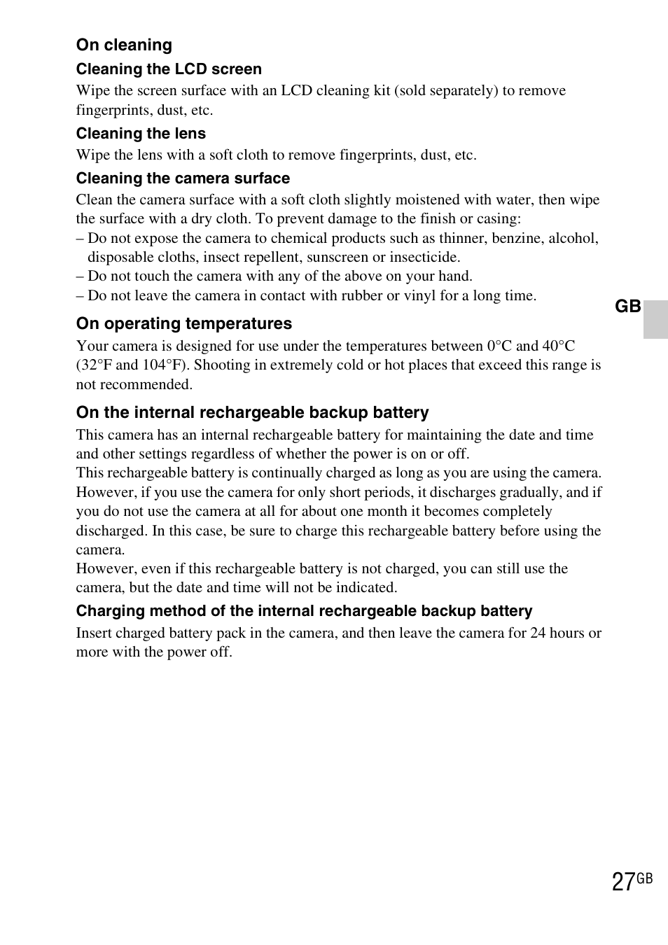 Sony DSC-TX7 User Manual | Page 27 / 64