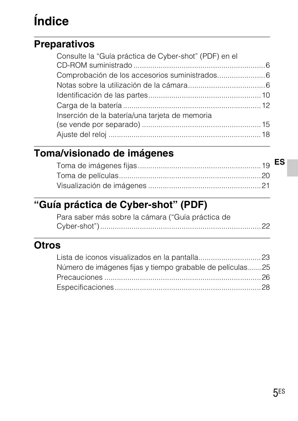 Índice | Sony DSC-TX7 User Manual | Page 35 / 64