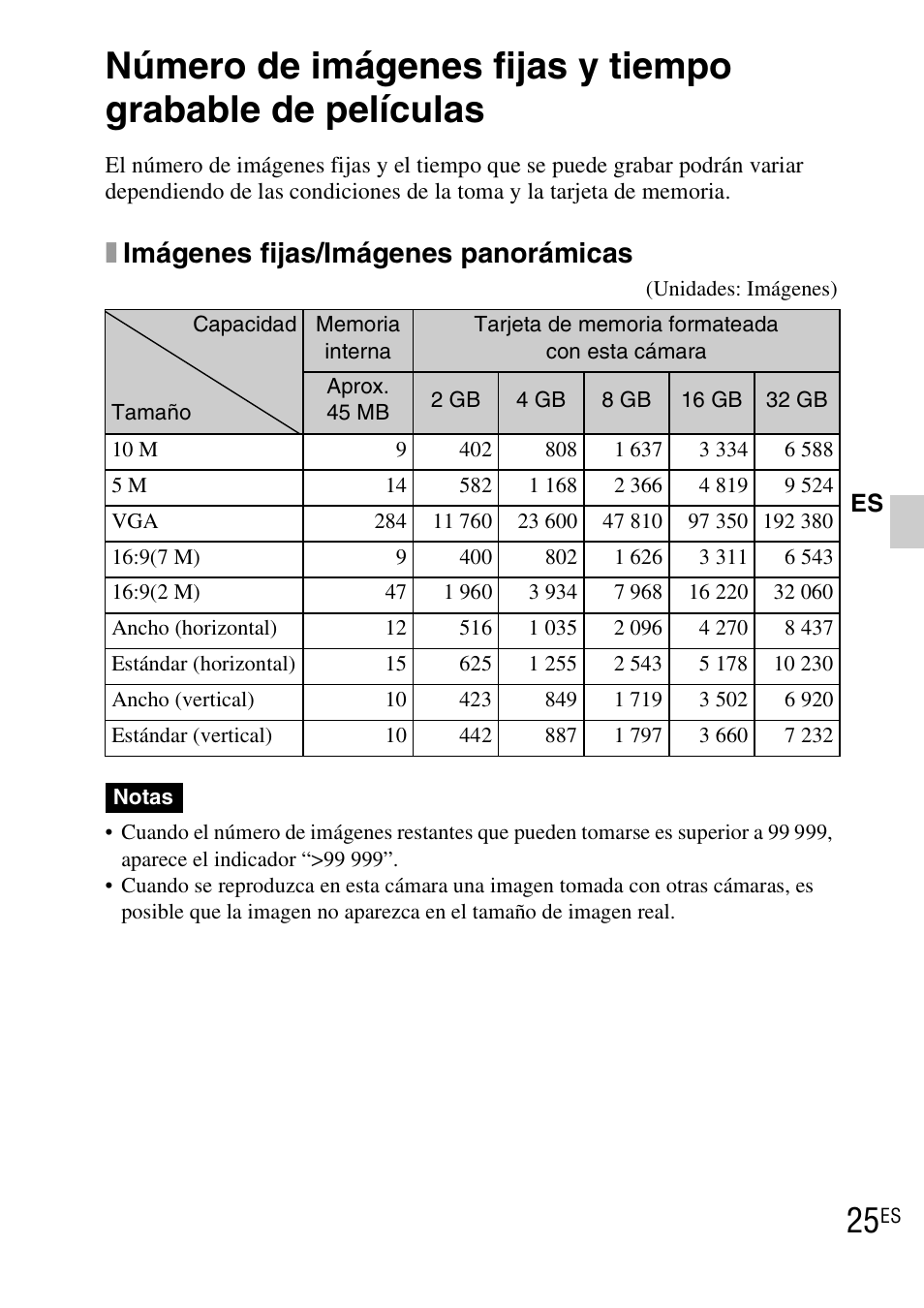 Ximágenes fijas/imágenes panorámicas | Sony DSC-TX7 User Manual | Page 55 / 64