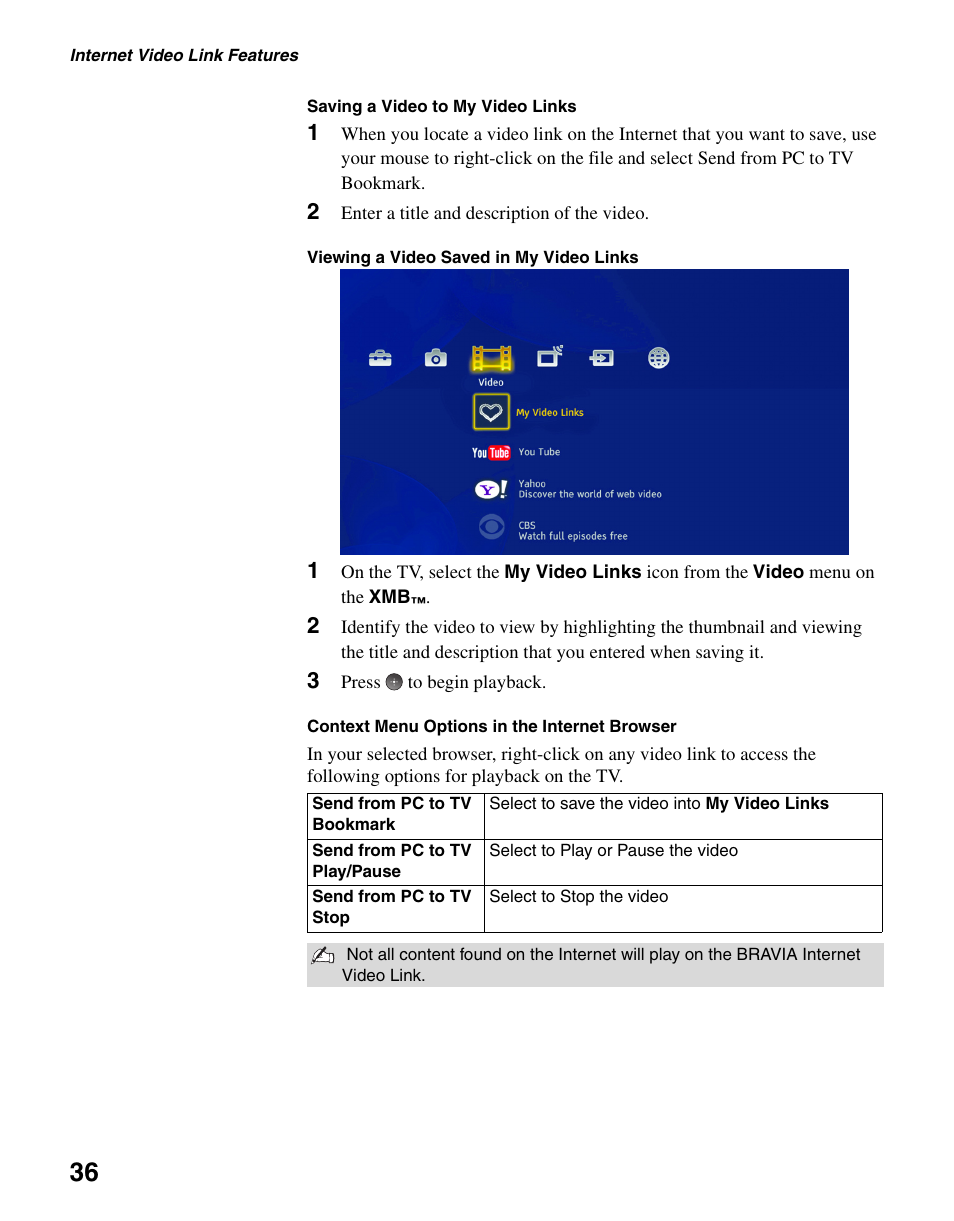Sony KDL-40WL140 User Manual | Page 36 / 48