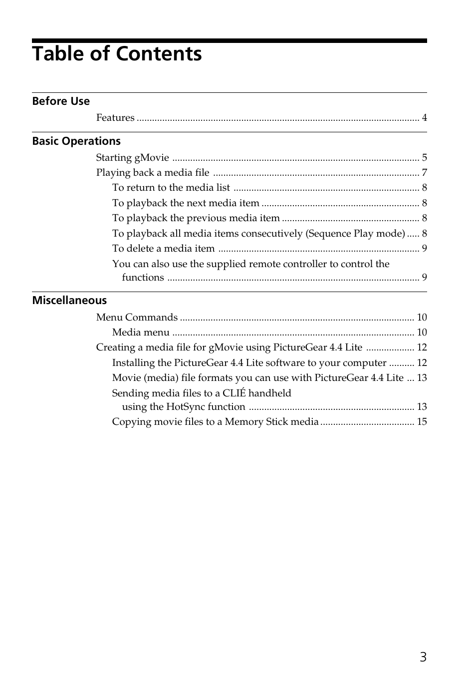 Sony PEGA-SA500 User Manual | Page 3 / 17