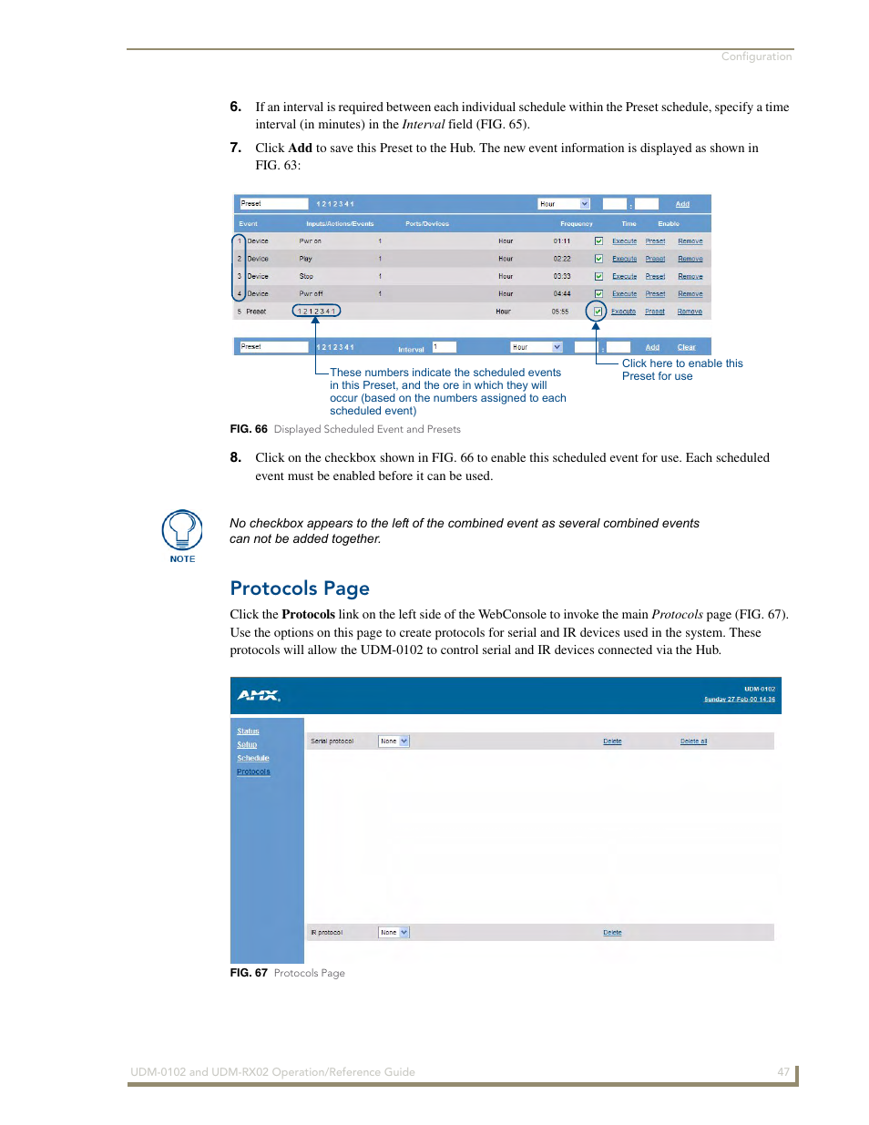 Protocols page | AMX UDM-0102 User Manual | Page 59 / 82