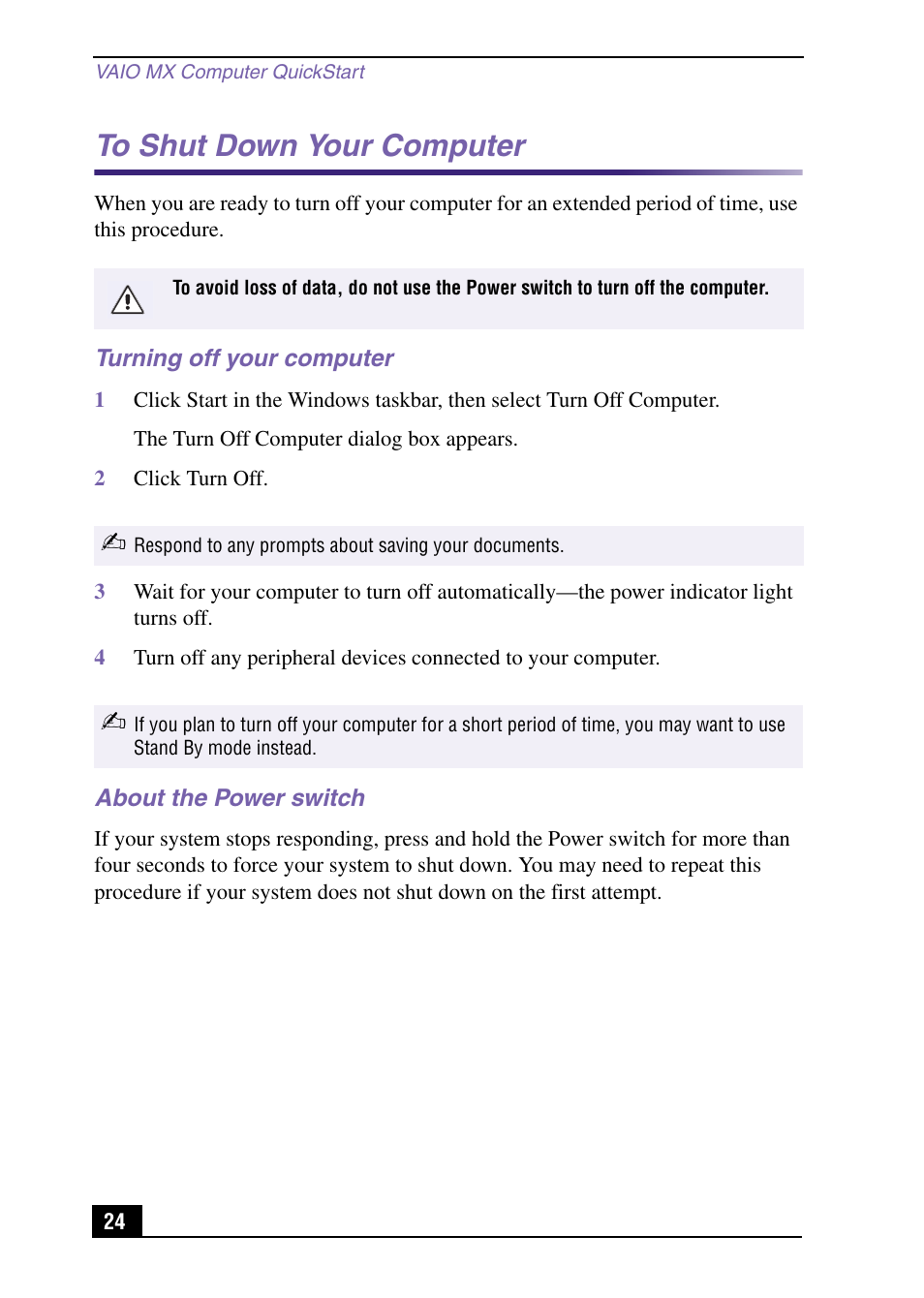 Sony PCV-MXS10 User Manual | Page 24 / 32