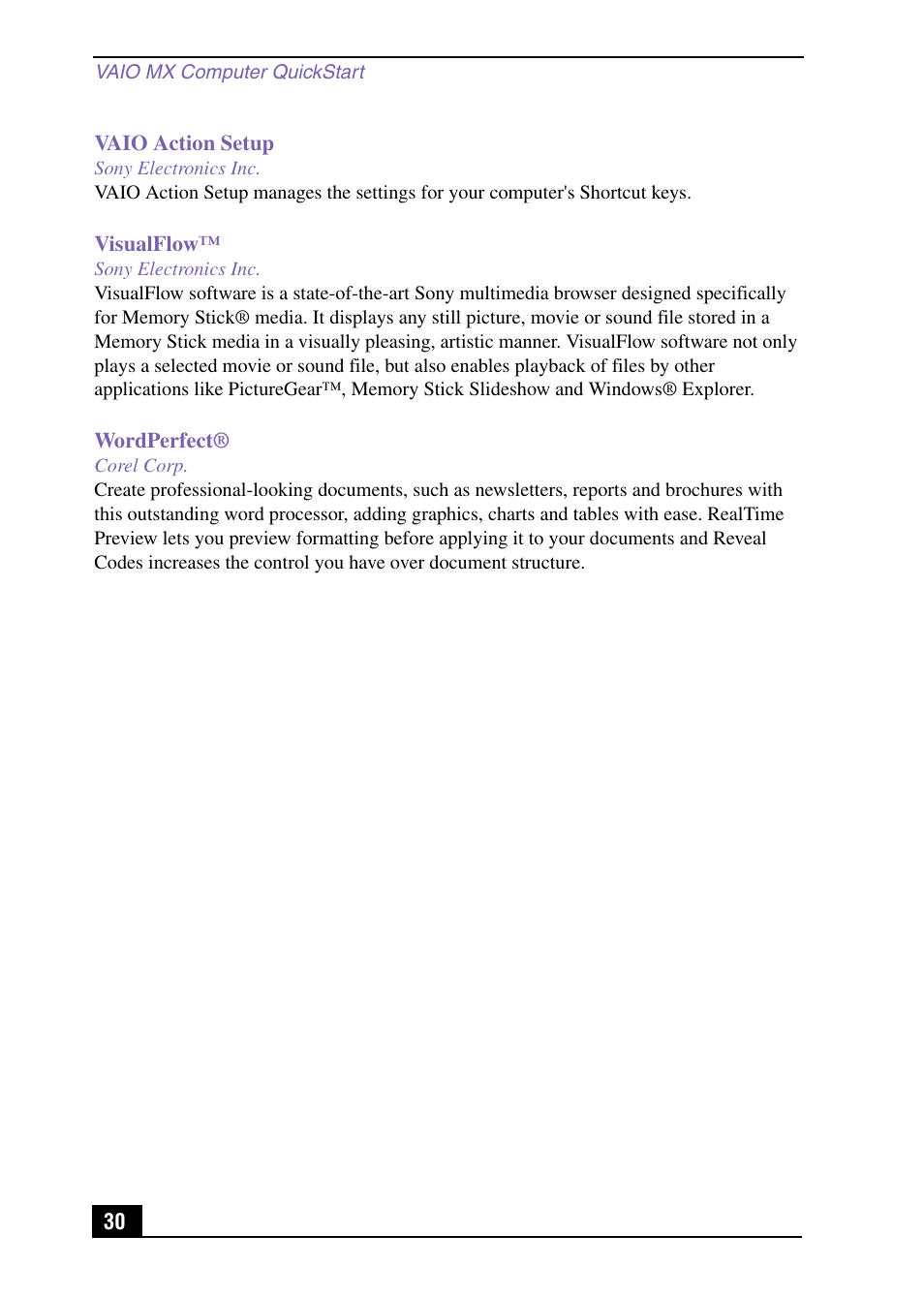 Sony PCV-MXS10 User Manual | Page 30 / 32