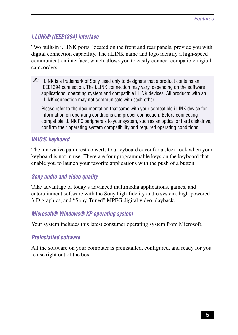 Sony PCV-MXS10 User Manual | Page 5 / 32