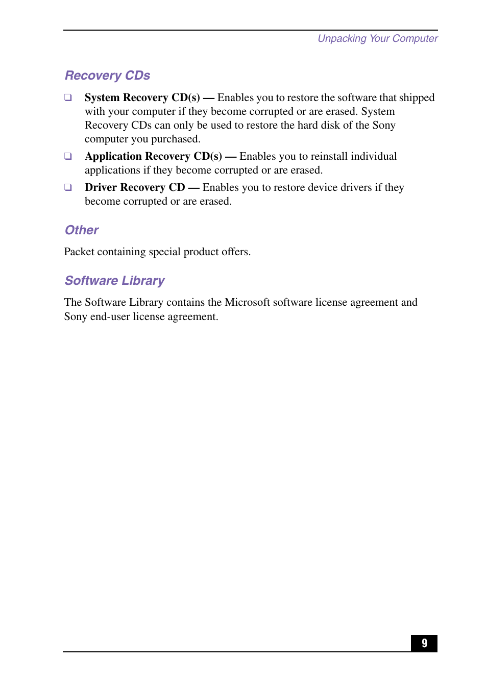 Sony PCV-MXS10 User Manual | Page 9 / 32