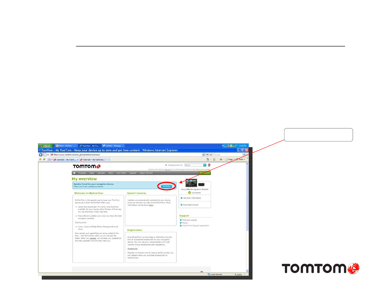 Step 1: connect navigation module to your computer | Sony XNV-770BT User Manual | Page 4 / 11