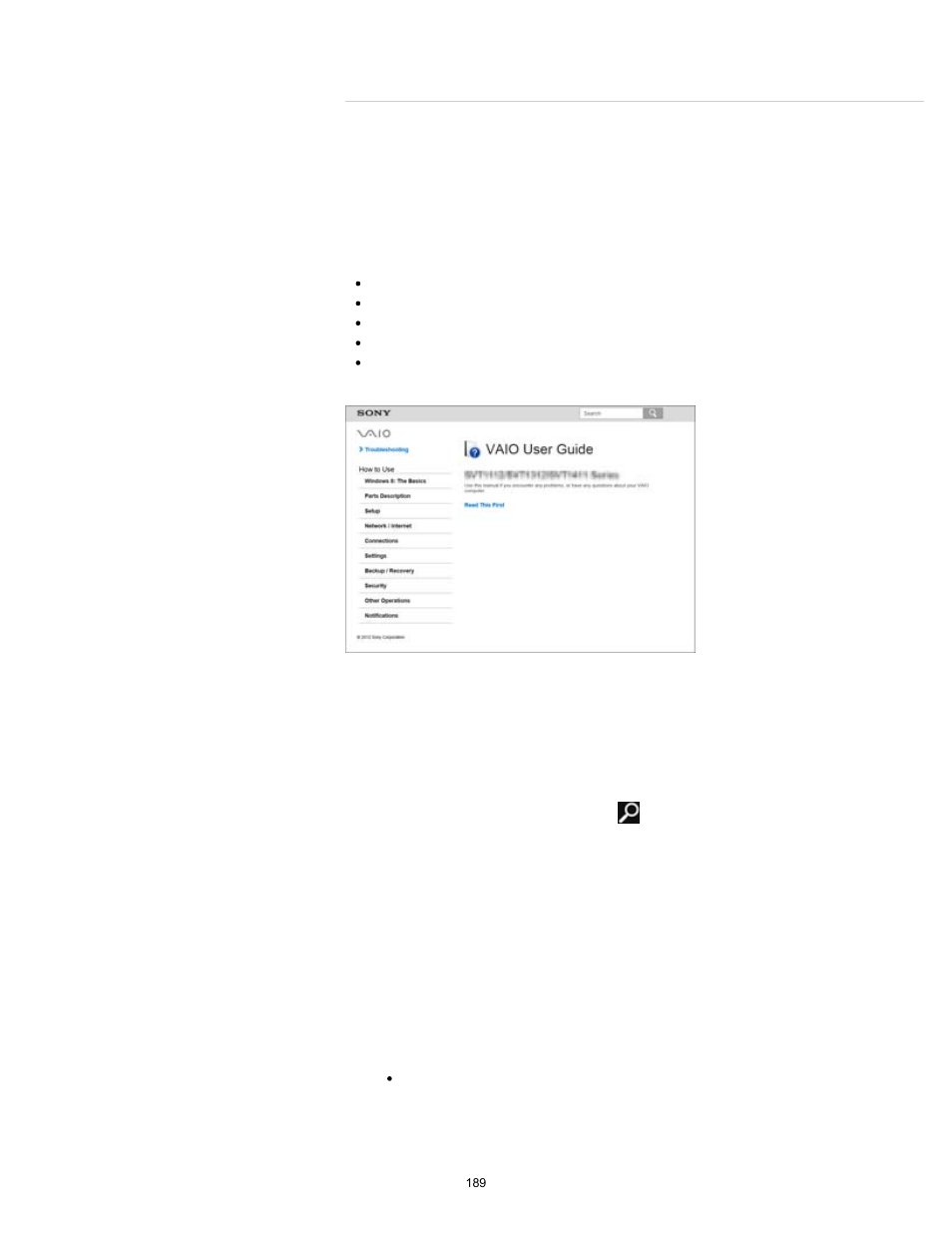 Details, Updating the user guide to the latest version, Search | Sony SVL241290X User Manual | Page 189 / 535