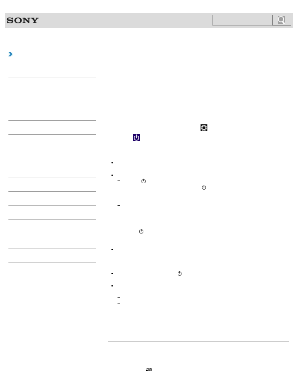 Using sleep mode, Details, How to use | Search | Sony SVL241290X User Manual | Page 269 / 535