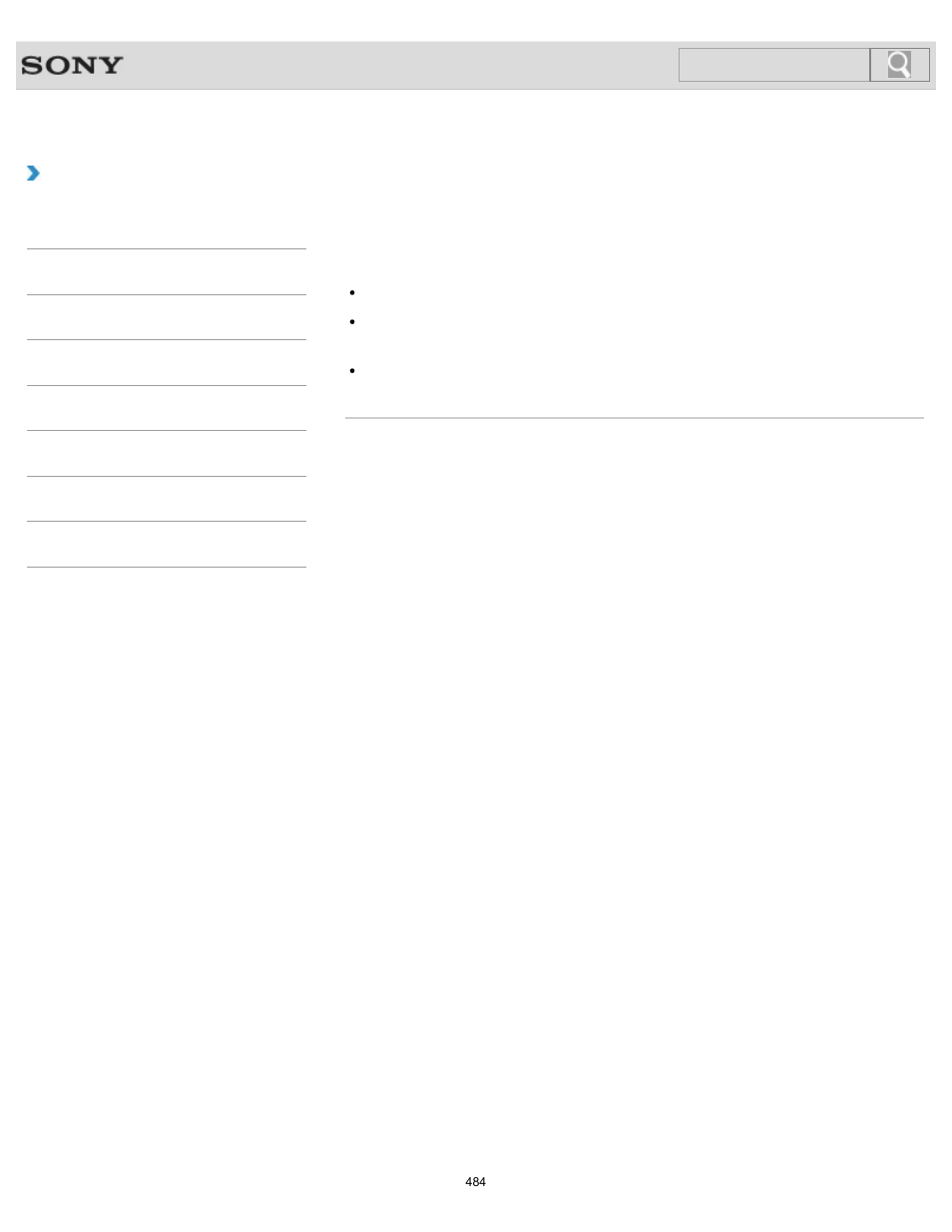 Troubleshooting, Search | Sony SVL241290X User Manual | Page 484 / 535