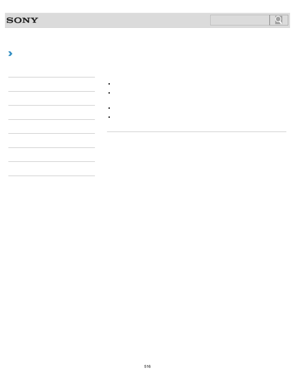 Troubleshooting, Search | Sony SVL241290X User Manual | Page 516 / 535