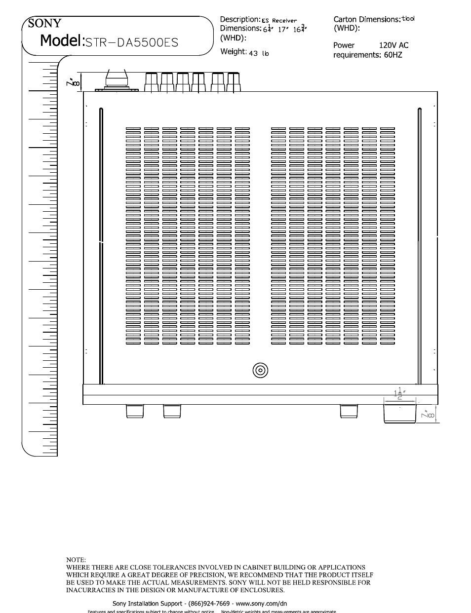 Sony STR-DA5500ES User Manual | Page 2 / 2