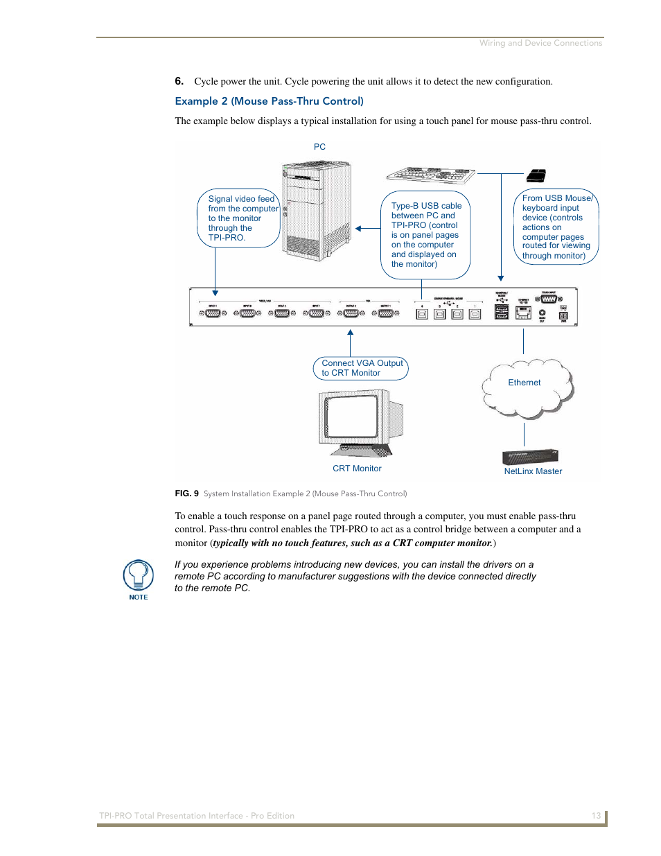 Example 2 (mouse pass-thru control) | AMX TPI-PRO-2 User Manual | Page 19 / 148