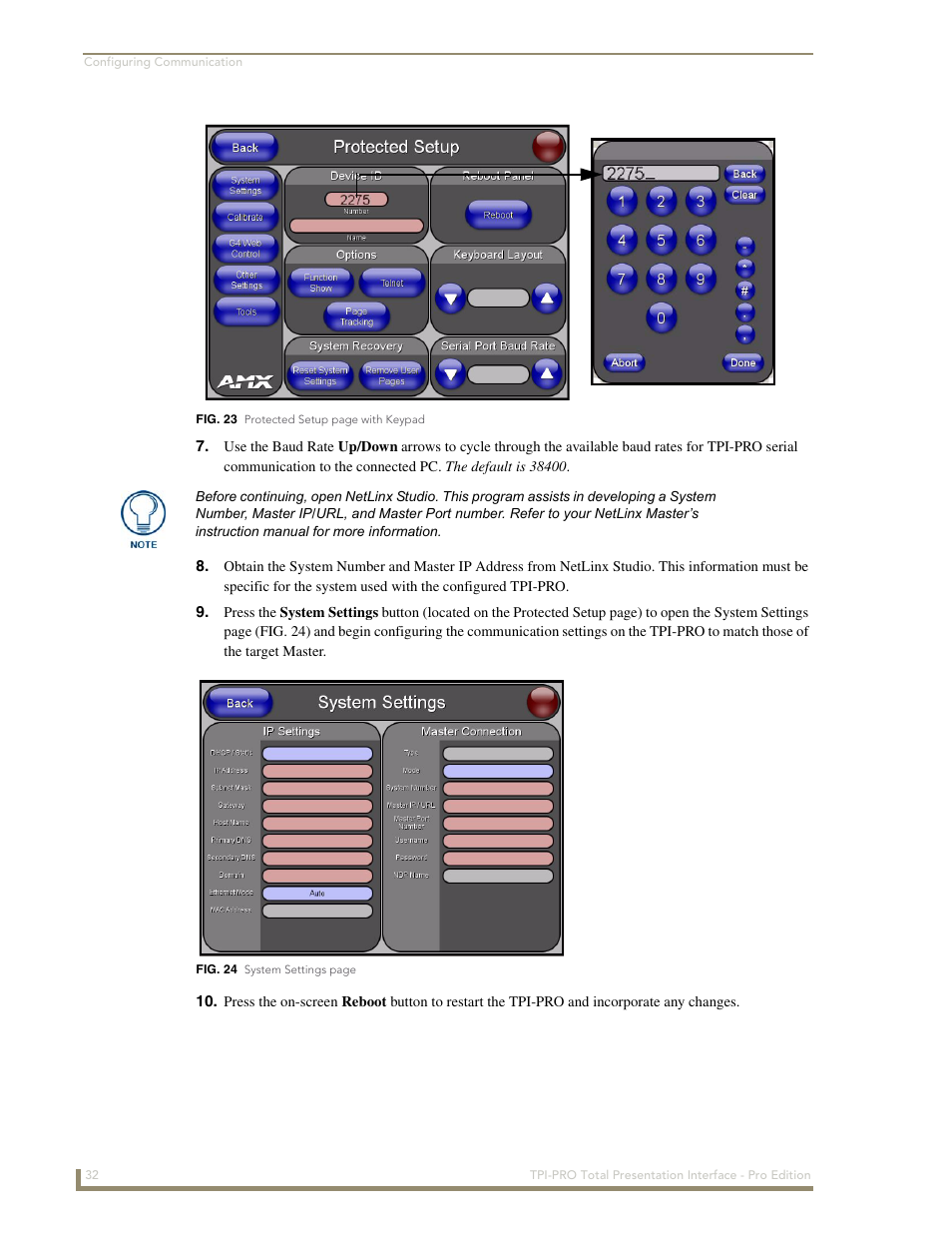 AMX TPI-PRO-2 User Manual | Page 38 / 148