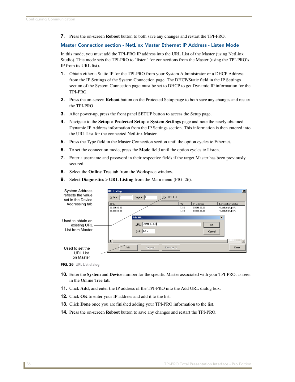 AMX TPI-PRO-2 User Manual | Page 42 / 148