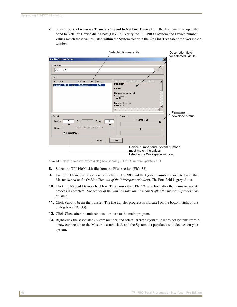 AMX TPI-PRO-2 User Manual | Page 52 / 148