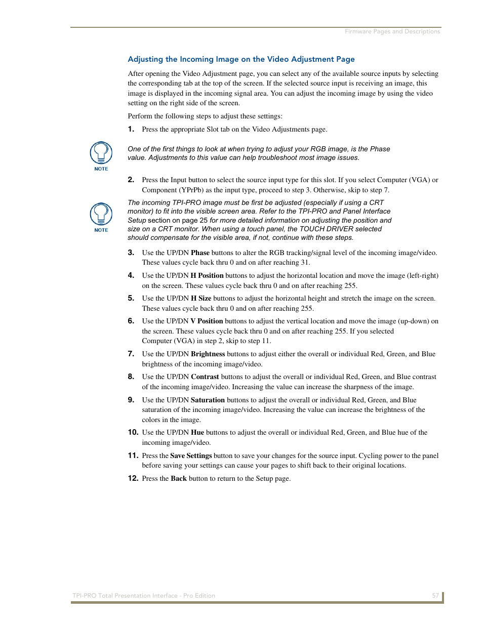 AMX TPI-PRO-2 User Manual | Page 63 / 148