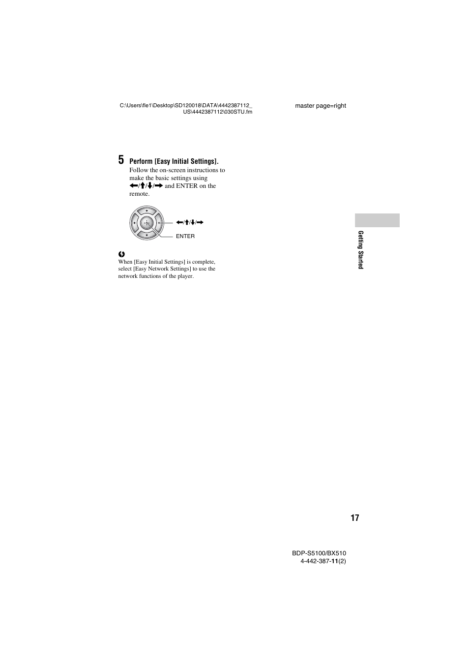 Sony BDP-BX510 User Manual | Page 17 / 44