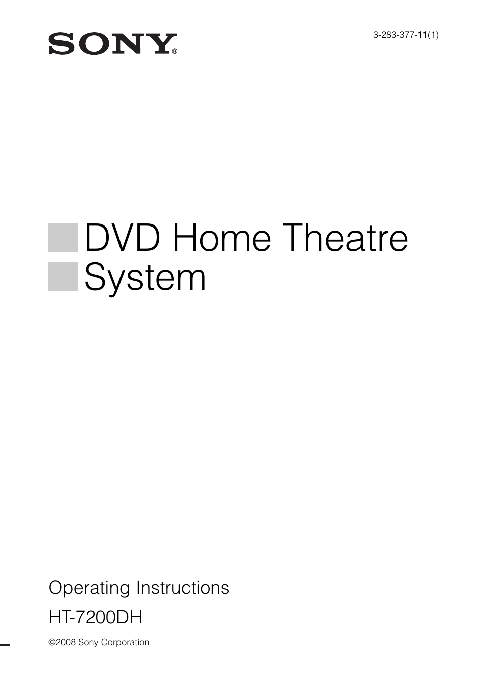Sony HT-7200DH User Manual | 88 pages