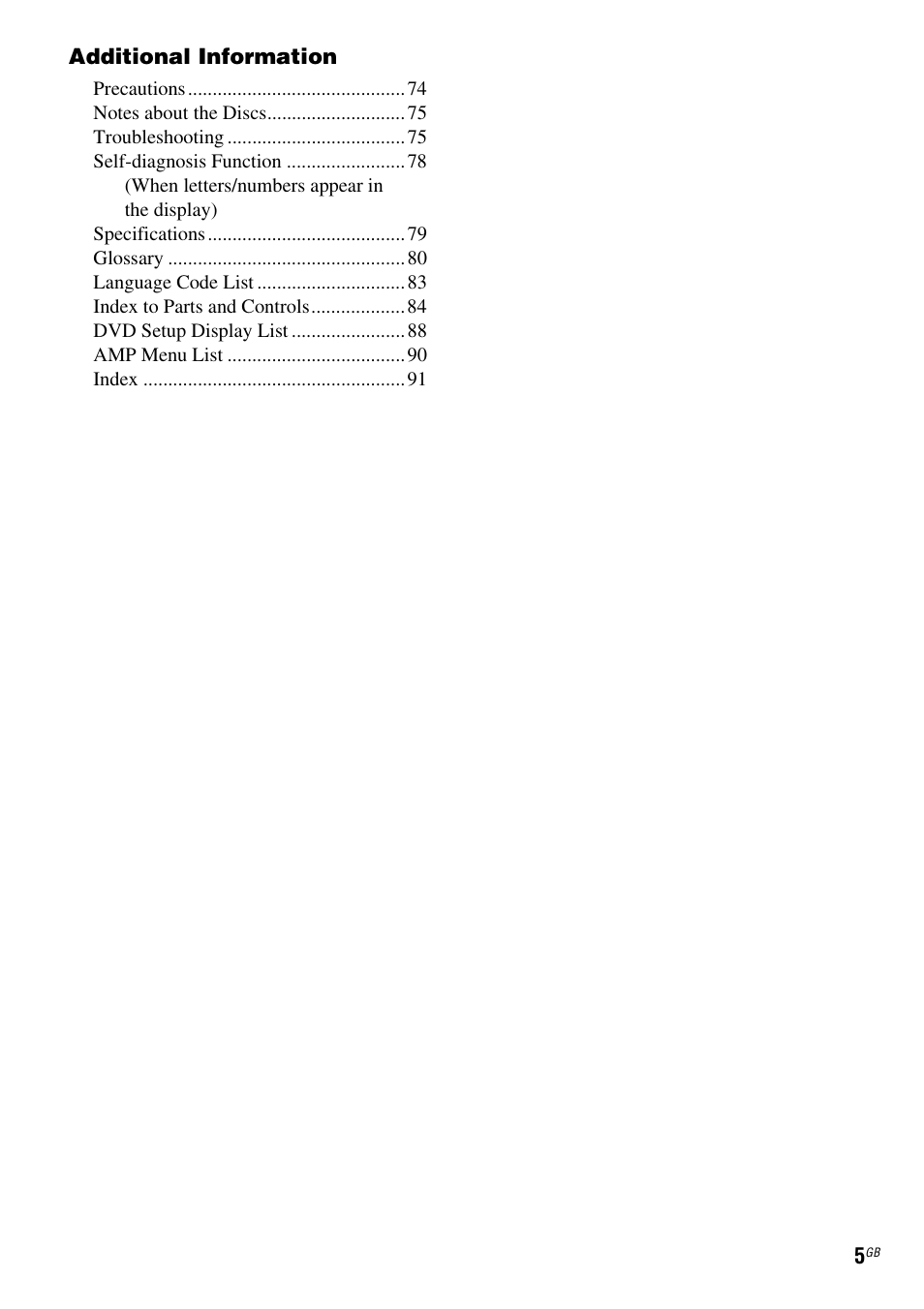 Sony HCD-DZ100 User Manual | Page 5 / 92