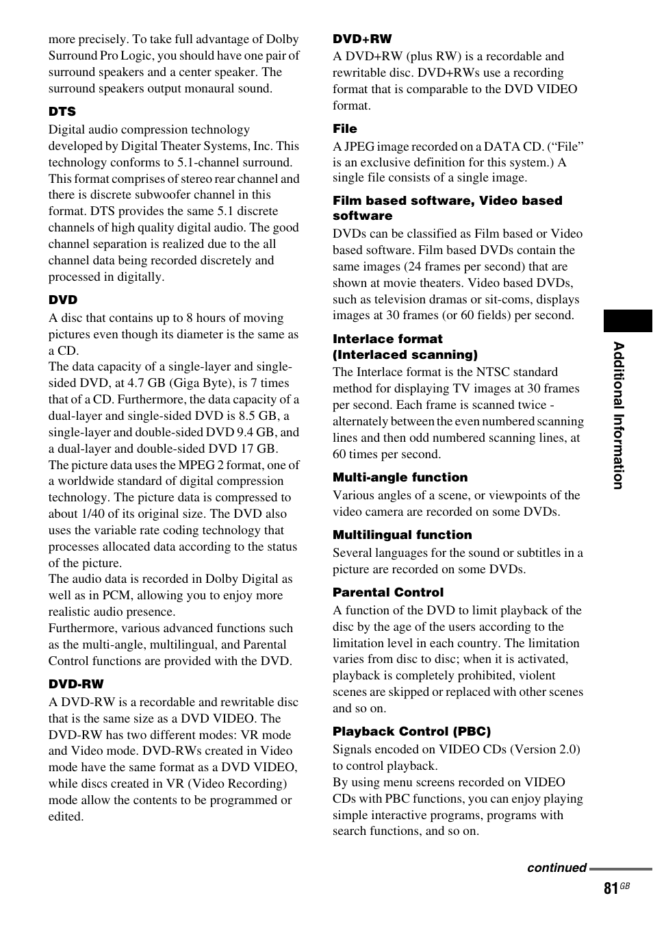 Sony HCD-DZ100 User Manual | Page 81 / 92