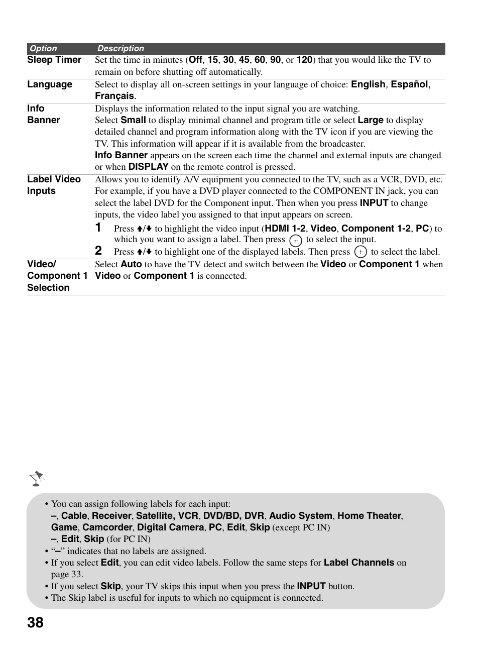 Sony KDL-32BX300 User Manual | Page 38 / 63
