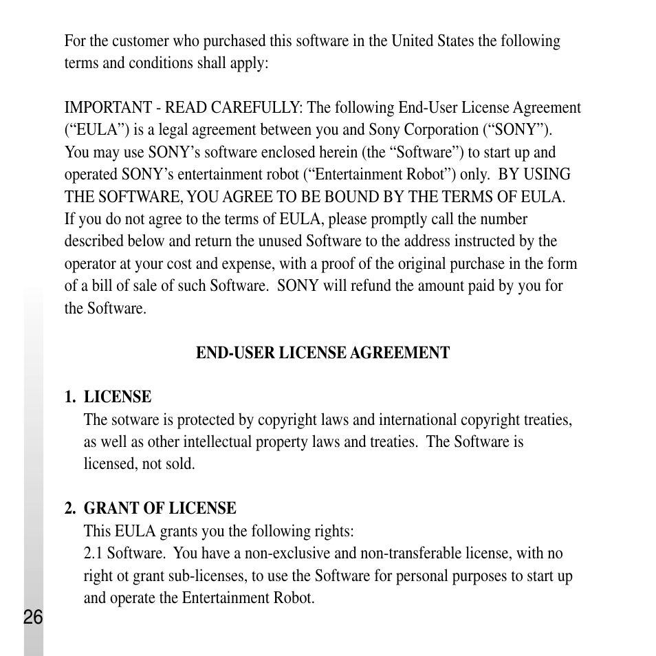 Sony ERS-210A User Manual | Page 26 / 32