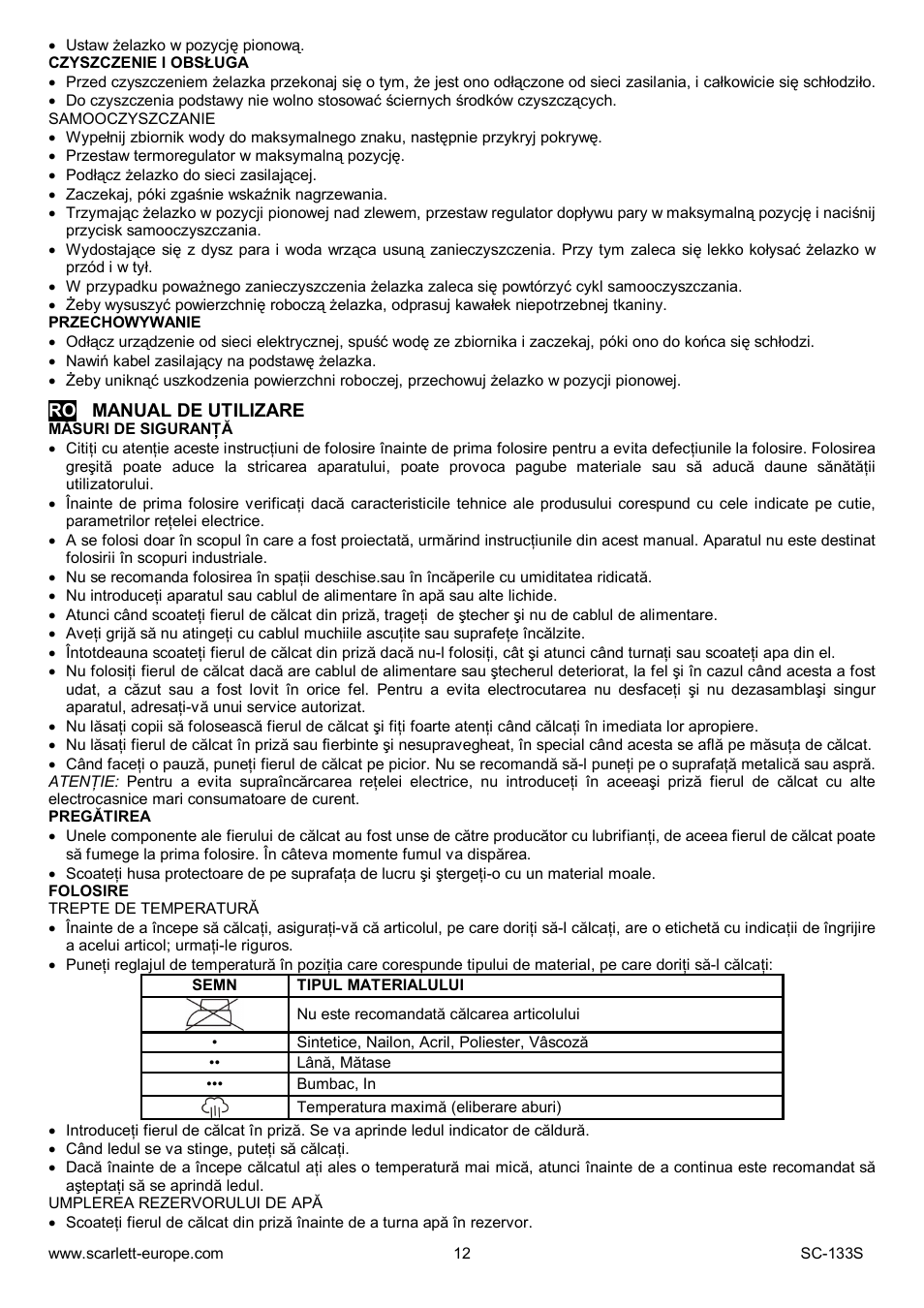 Scarlett SC-133S User Manual | Page 12 / 28