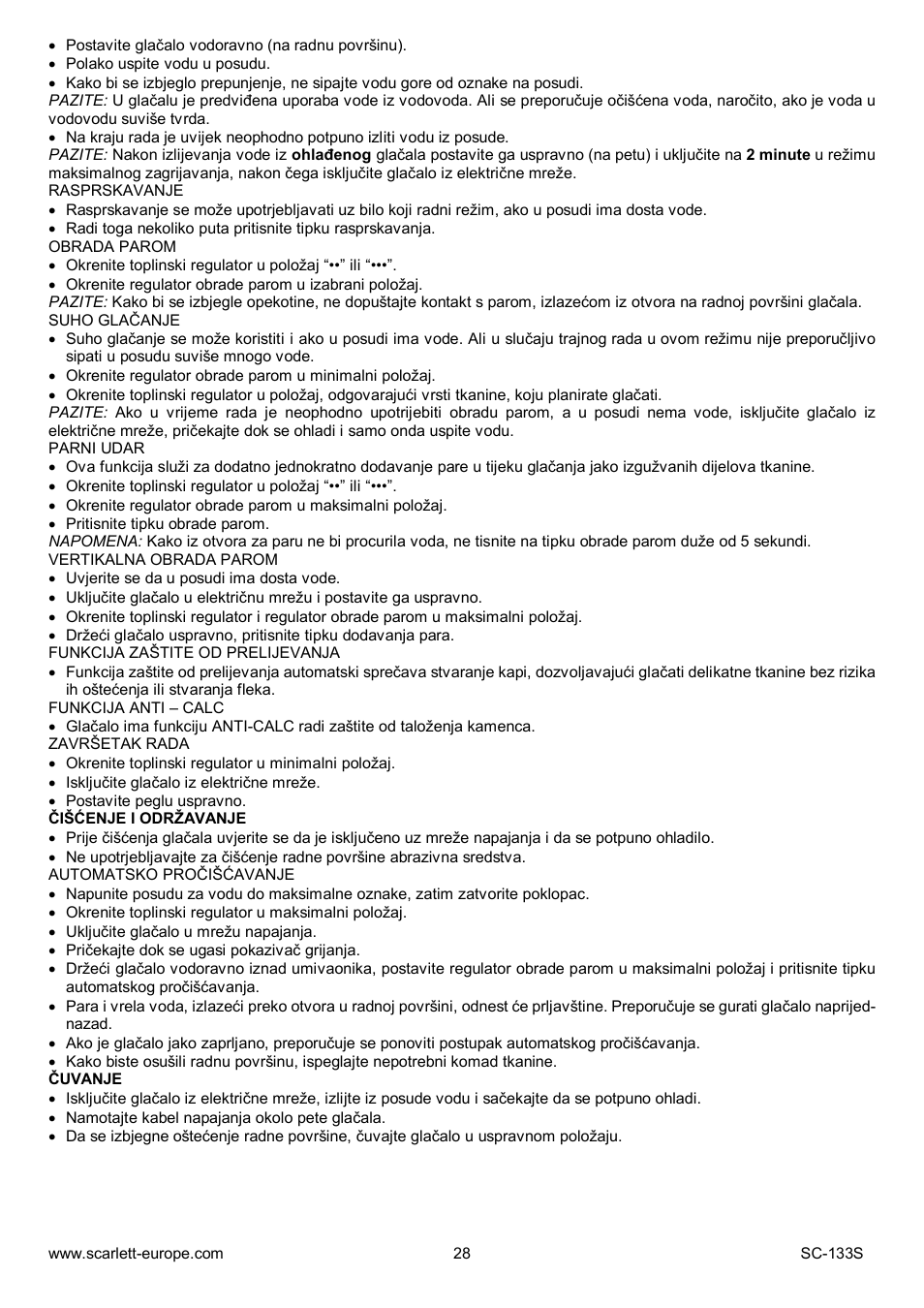 Scarlett SC-133S User Manual | Page 28 / 28