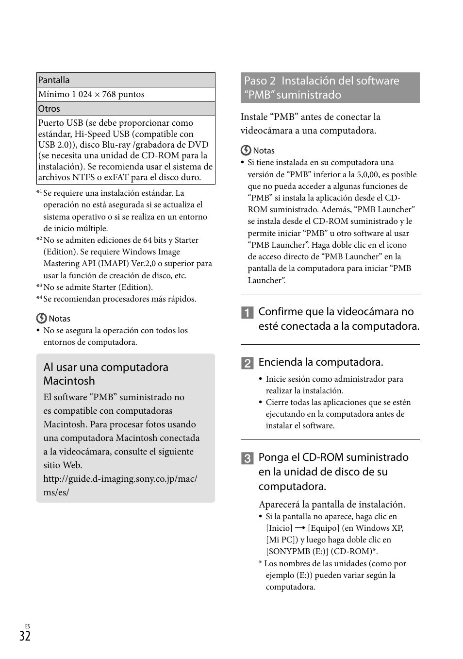 Al usar una computadora macintosh, Paso 2 instalación del software “pmb” suministrado | Sony HDR-CX110 User Manual | Page 108 / 151