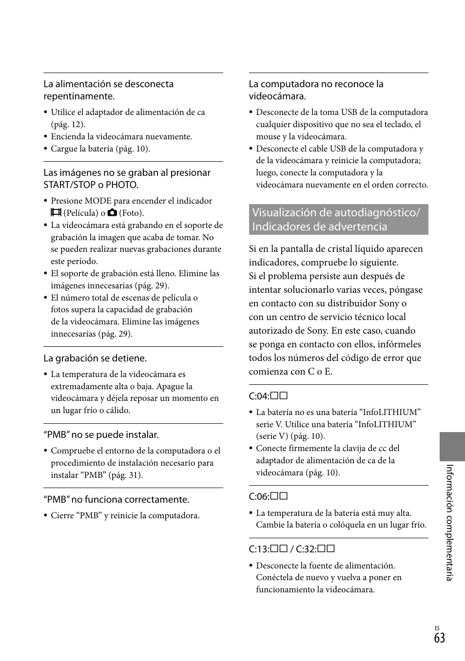 Sony HDR-CX110 User Manual | Page 139 / 151
