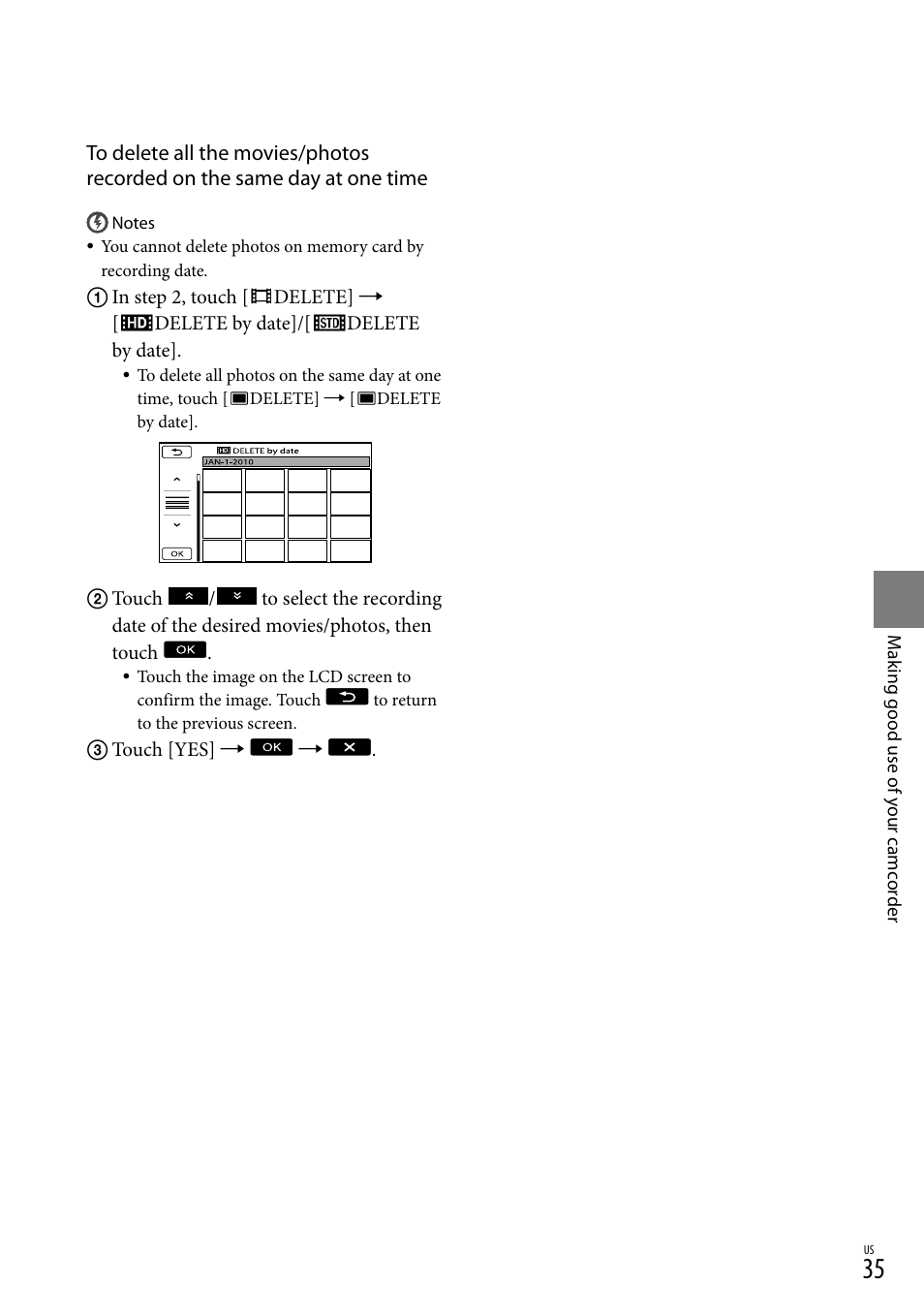 Sony HDR-CX110 User Manual | Page 35 / 151