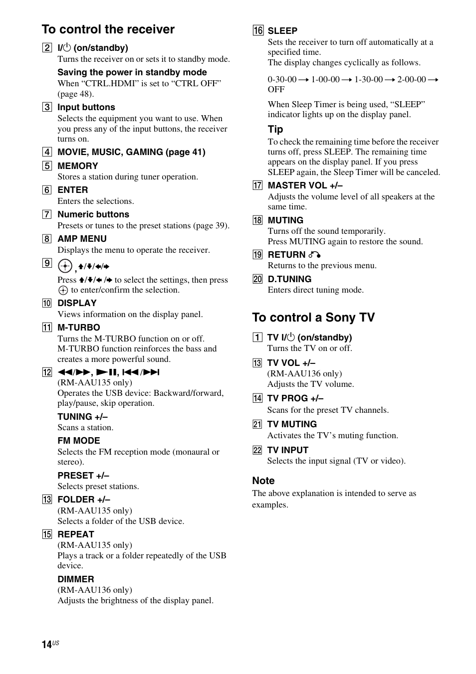 Sony HT-M5 User Manual | Page 14 / 128