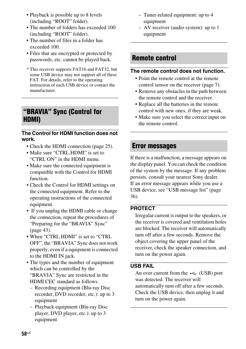 Sony HT-M5 User Manual | Page 58 / 128