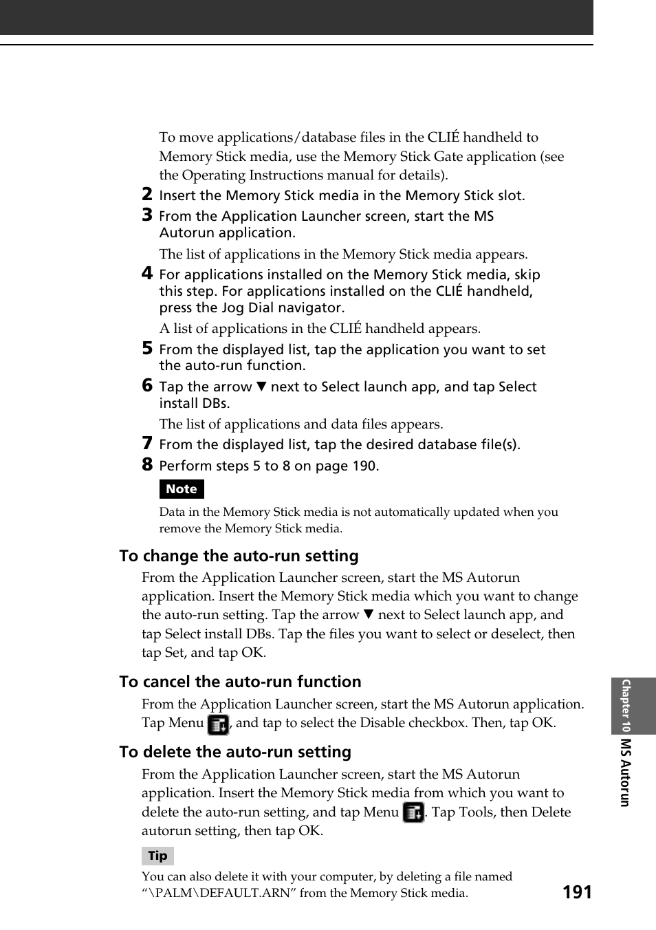 Sony PEG-NR70V User Manual | Page 191 / 212